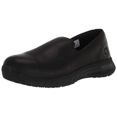 Imagem de Timberland PRO Tênis feminino para trabalho casual industrial com bico de segurança sem cadarço, Preto, 34