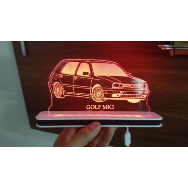 Imagem de Luminária Decorativa com LED Golf Mk3 4P Roda BBS - Hobbies do Ofício,