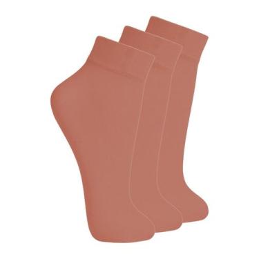 Imagem de Kit 3 Pares de Meias Fio 40 Opaca Lupo 5531-001, Bege