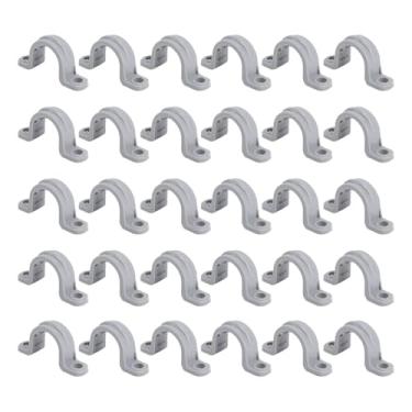 Imagem de 30 Unidades de Braçadeira de Conduíte Elétrico Em PVC Com Suporte Em U para Iluminação HVAC de Telefone (3/4 polegada)
