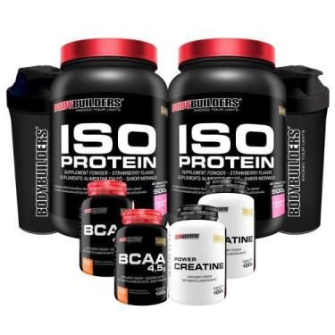 Imagem de Kit 2 Iso Protein 900G+ 2 Bcaa 4.5 100G+ 2 Power - Bodybuilders