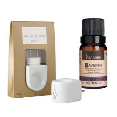 Imagem de Kit Aromatizador Original de Porcelana Bivolt + Óleo Essencial Lavanda