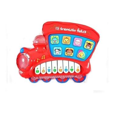 Imagem de Brinquedo Piano Trenzinho Didático  Musical  (vermelho) - Toy King