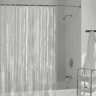 Imagem de 1 Cortina Box Banheiro Transparente Antimofo Ajustável 2,30m - Idealiz