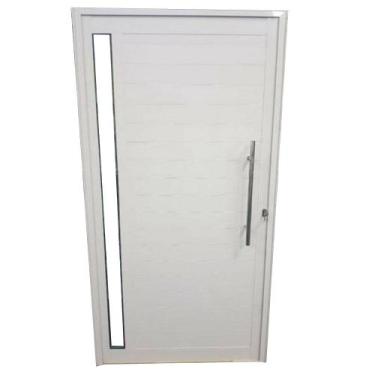 Imagem de Porta De Alumínio Lambril 2,10 X 0,90 Linha 25 Premium com Visor e Pux