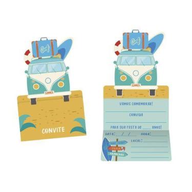Imagem de Convite Para Festa Surf 8 Uni Regina Festas - Inspire sua Festa Loja