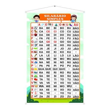 Imagem de Banner Pedagógico Silabário Simples Sílabas Alfabetização B1 - OC Shop