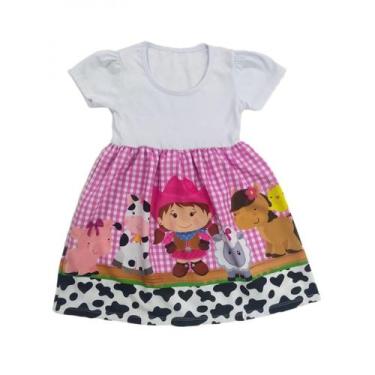 Imagem de Vestido Infantil Festa Temático Fazendinha - Calupa, 8A
