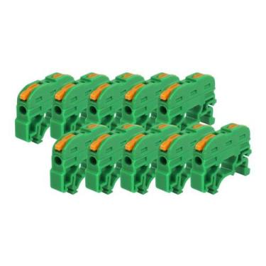 Imagem de Kit Conector Alavanca de Emenda KV121 1 Via 32A Trilho DIN Cabo 0,2-4,