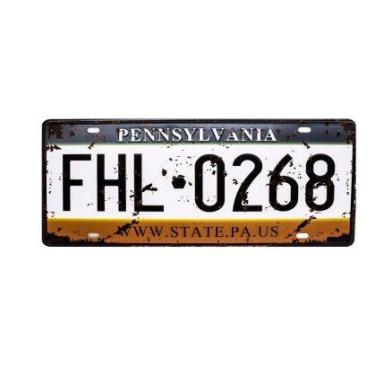 Imagem de Placa Carro Decorativa Enfeite Pennsylvania Mdf Madeira - Atacadão do 