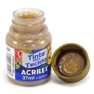 Imagem de Tinta Para Tecido 37ml Glitter - 201 Ouro Acrilex