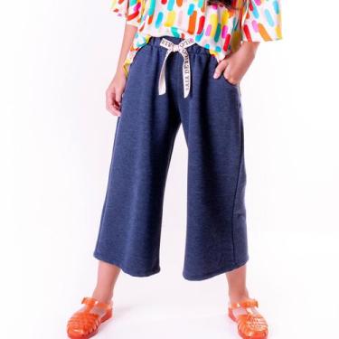 Imagem de Calça Pantacourt Moletinho Indigo - Saia de Filó, 8