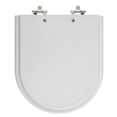 Imagem de Assento Laqueado Riviera Cinza Prata Tampa Para Vaso Celite