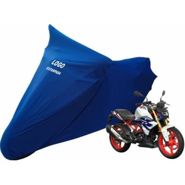 Imagem de Capa De Tecido Para Cobrir Moto BMW G 310 R Com Logo - Mz, Azul