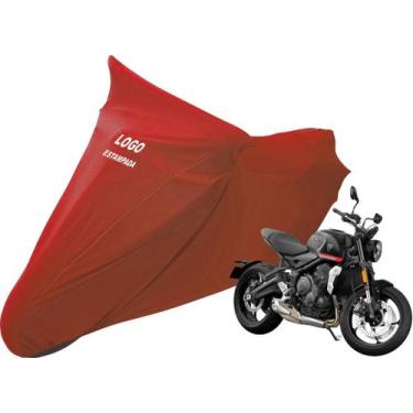 Imagem de Capa De Tecido Helanca Lycra Moto Triumph Trident 660 - Mz, Vermelha