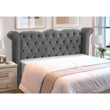 Imagem de Cabeceira Cama Box King Size Estofada Madeira Luxo Lunna - D'Julia, Ci