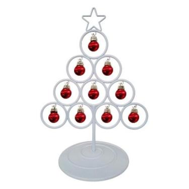 Imagem de Árvore Claus em Branco Verniz com 30 cm - Decoração Leve. - Brilha Nat