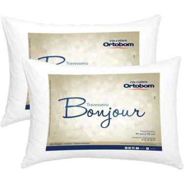 Imagem de Kit 4 Travesseiros Bonjour 100% Toque Macio Durma Bem - Ortobom