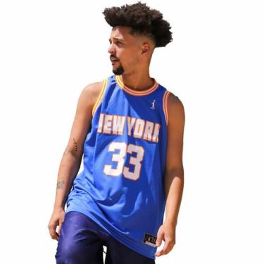 Imagem de Regata Basquete Masculina M10 New York 33, Royal, GG
