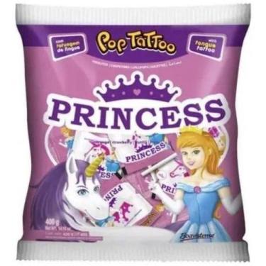 Imagem de Pirulito Pop Tatoo Princesa Com 400 Gramas- Kit 3 Pacotes - Bito Lito