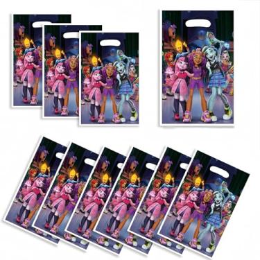 Imagem de ELODEK 30 peças de sacolas de presente de festa de aniversário Monster High, sacolas de doces, sacolas de presentes de festa de aniversário Monster High, decorações (12)