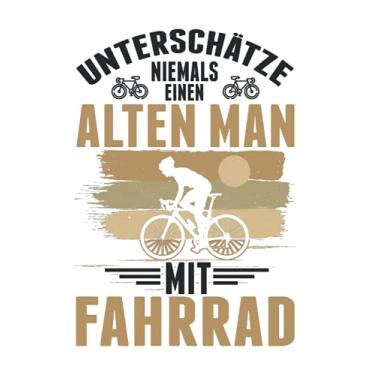 Imagem de Fahrrad Notizbuch: Fahrrad Alter Mann Radfahrer BMX Radsportler / 6x9 Zoll / 120 karierte Seiten Seiten