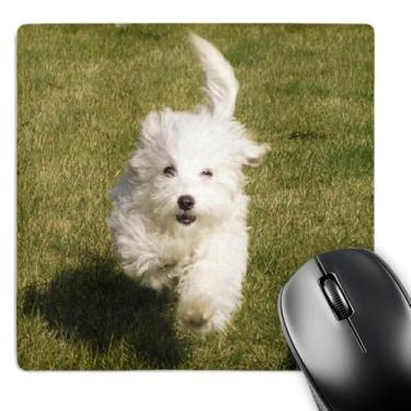 Imagem de Mouse pad 3D rosa "Bison Fries Puppy Running" acabamento fosco - 20 x 20 cm - mp_49292_1