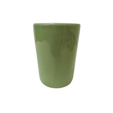 Imagem de Porta Utensílios de Cerâmica Artesanal Resistente, Elegância e Funcionalidade para sua Cozinha, Design Atemporal que Decora e Organiza (Verde)