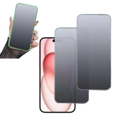 Imagem de WIRIXSYD 2 películas protetoras de tela fosca com glitter para iPhone 15 Pro max, brilho brilhante de diamante na noite, vidro temperado brilhante para iPhone 15 pro max 6,7 polegadas