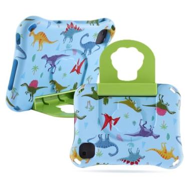 Imagem de Capa de dinossauro compatível com Lenovo Tab M9 2022 de 9 polegadas para crianças, meninos, EVA, leve, compatível com alça de suporte, capa completa à prova de choque para meninos NKL