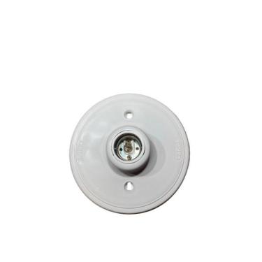 Imagem de Plafonier plafon branco bocal rosca e27 bi volt - LEDCOM