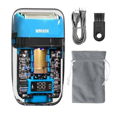 Imagem de Maquina Shaver Wmark Ng 988 Azul Barbeador Finalização