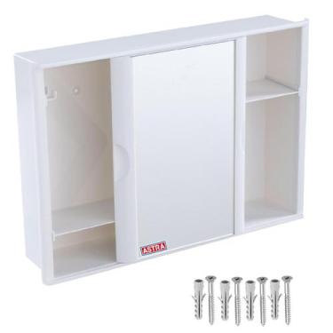 Imagem de Armário Branco Com Espelho E Porta De Correr Plástico A21 Astra