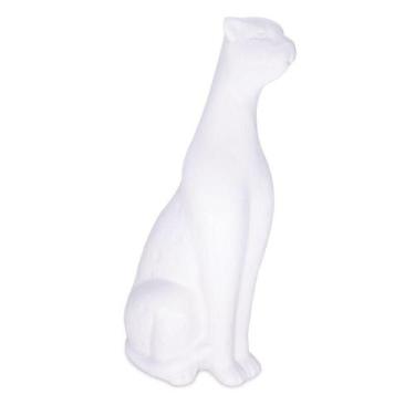 Imagem de Escultura Decorativa Leopardo Em Cerâmica Branco 13,7 Cm F04 - D'rossi