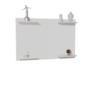 Imagem de Painel TV até 50 Pol em MDF c/ Prateleiras p/ Decoração - Lucky Store,