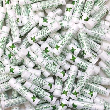 Imagem de Naturistick Pacote Com 150 Protetores Labiais A Granel Da . Peppermint Scent. Ingredientes 100% Naturais. O Melhor Protetor Labial De Cera De Abelha Para Lábios Secos E Rachados. Fabricado Nos Eua