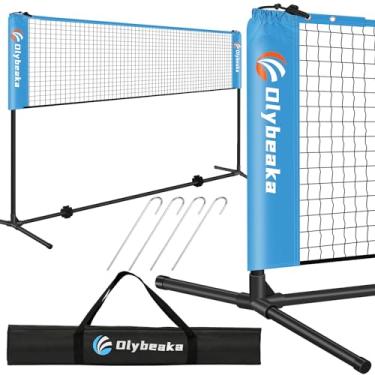 Imagem de Olybeaka Rede Portátil De Pickleball, Rede De Badminton Para Entrada De Veículos, Quintal, Sistema De Rede De Vôlei Infantil Com Bolsa De Transporte, Altura Ajustável, Rede Multiesportiva Para Tênis
