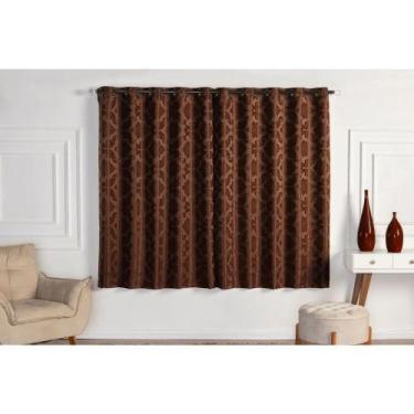 Imagem de Cortina Jacquard Luxo Para Sala Quarto e Escritório 2,00 X 1,40 SEMIBL