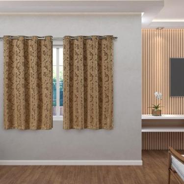 Imagem de Cortina Jacquard Luxo Para Sala Quarto e Escritório 2,00 X 1,40 SEMIBL