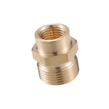 Imagem de REPAIROCK Conector de lavadora de pressão, adaptador M22x1,5 para 14 mm M22x1,5 conector de mangueira de parafuso de latão universal para lavadora de pressão conexão rápida latão tom cobre peças de