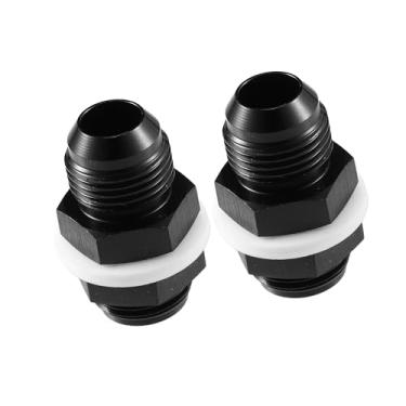 Imagem de REPAIROCK 2 peças de carro macho AN10 10AN para macho AN10 10AN flare, redutor de mangueira flare, adaptador de encaixe de linha de combustível, adaptador de anteparo do refrigerador de óleo