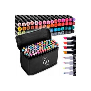 Imagem de Caneta Professional para desenho, Pontas Duplas, Codificados por Cores, Caixa de Bônus marcadores artisticos de Arte para Estudantes Adultos Artistas Desenho Colorir Desenho 60 Cors