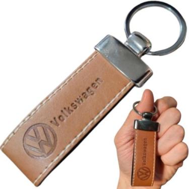 Imagem de Chaveiro Automotivo Couro Volkswagen Metal Chave Carro Luxo - RS