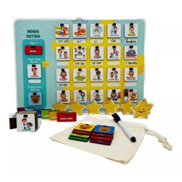 Imagem de Minha Rotina Estrelinhas Brinquedo Educativo Infantil - Babebi