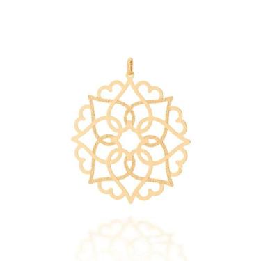 Imagem de Pingente Rommanel Fol Mandala  Árvore Da Vida Vazado 542255, Dourado
