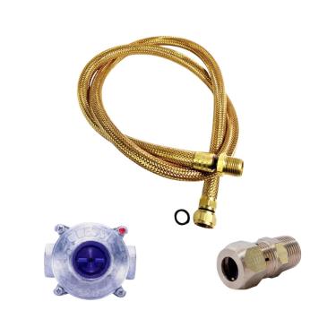 Imagem de Regulador gn + Mangueira de gás 1,5m c/ Adaptador para Fogão