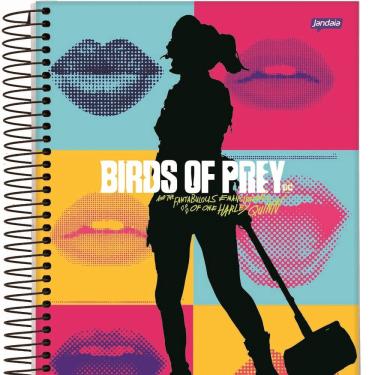 Imagem de Jandaia Caderno Universitário Aves de Rapina 1 Matéria 80 Folhas Capa Dura Espiral c/ bolsa