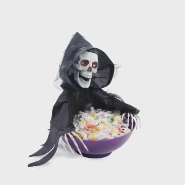 Imagem de Petisqueira caveira sombria com som E movimento halloween