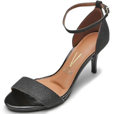 Imagem de Sandália Vizzano Salto Médio Verniz Feminina - Preto - 34