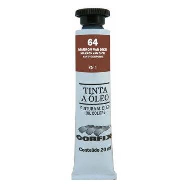 Imagem de Tinta Óleo 20ml G1 064 Marrom Van Dick Corfix, 064 - MARROM VAN DICK